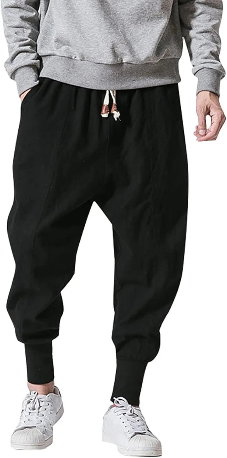 Cargo Pants for Men Relaxed Fit Pants Drawstring Sports Trousers Men's Casual Cargo Pants Loose Fit Jogger Sweatpants