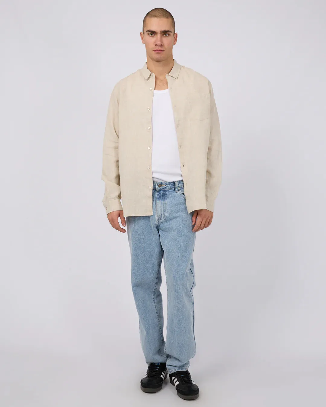 Linen L/S Shirt - Natural
