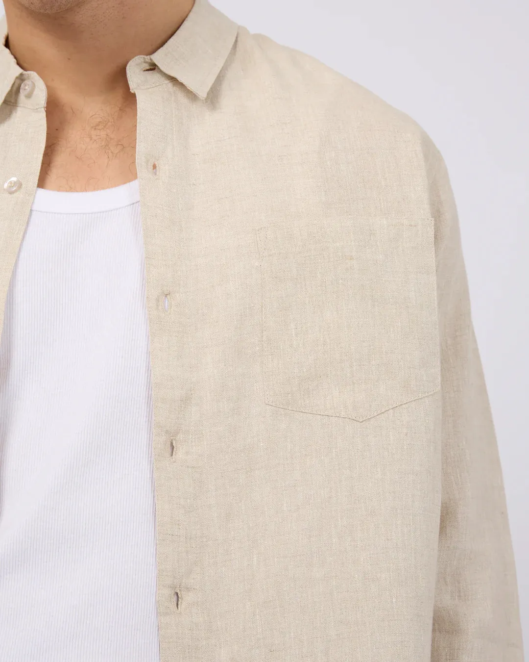 Linen L/S Shirt - Natural