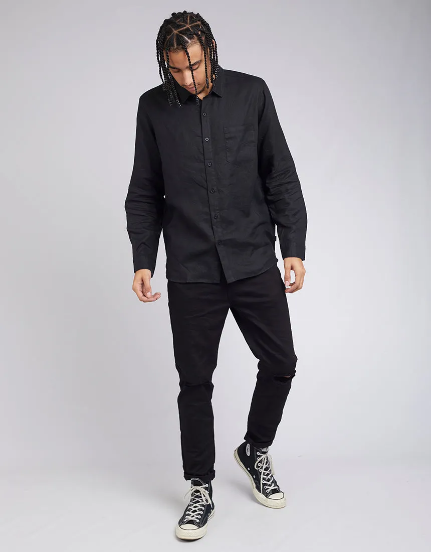 Linen Shirt - Black