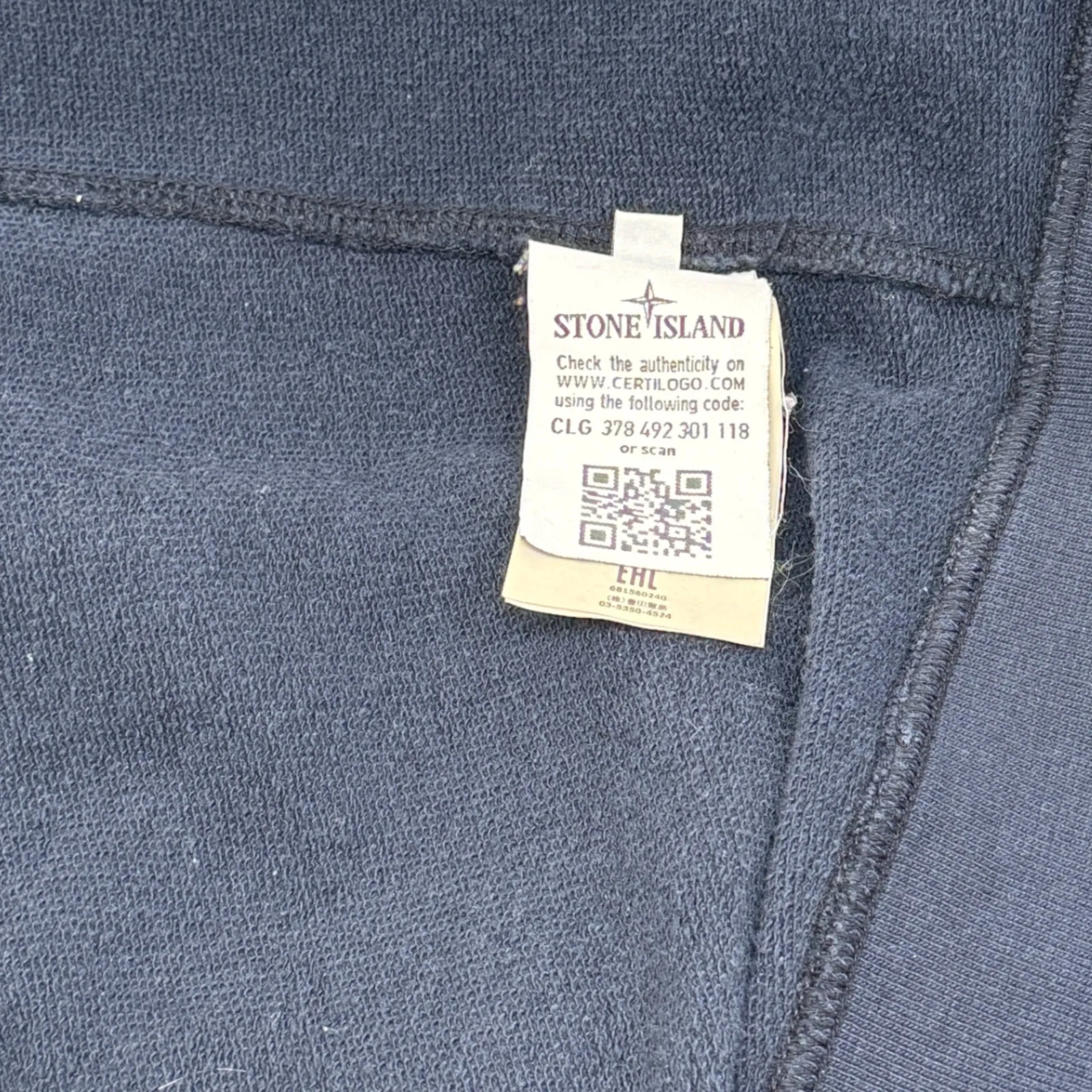 Men's Applique Logo Hoodie Navy Size M