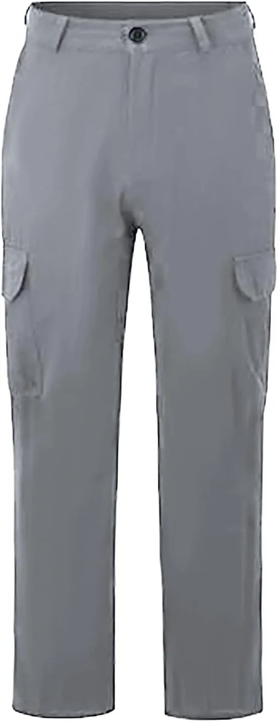 Mens Sweatpants with Pockets Big and Tall Cargo Pants Lightweight Cotton Jogger Work Pants 6 Pocket Full Outdoor Casual