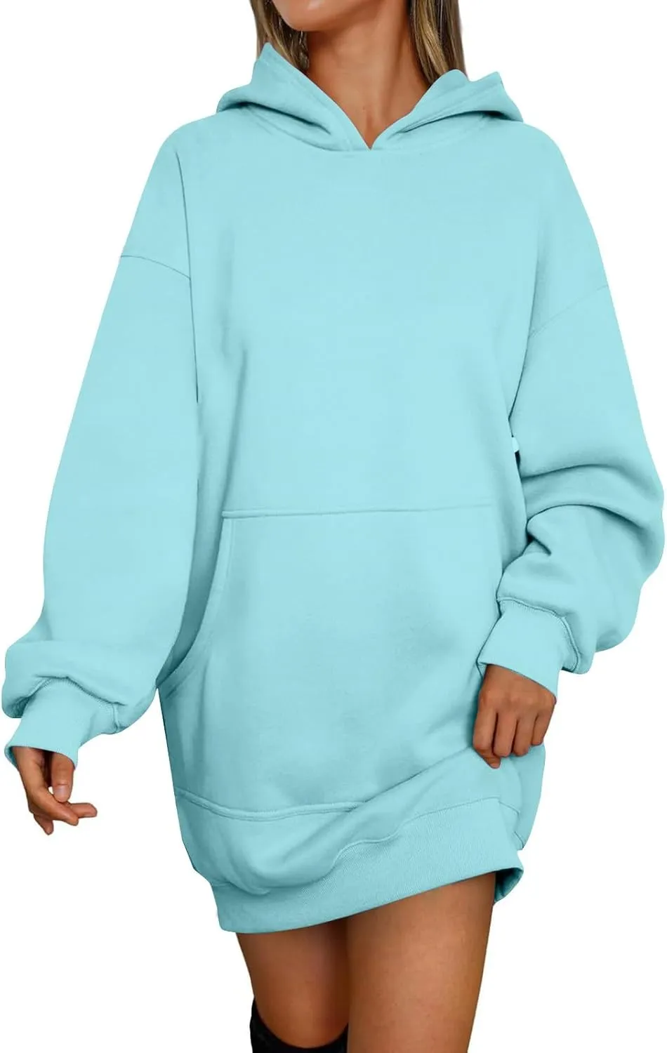 Oversized Hoodies for Women Fleece Long Sleeve Hooded Sweatshirt Loose Fitting Tops Drawstring Pullover with Pocket