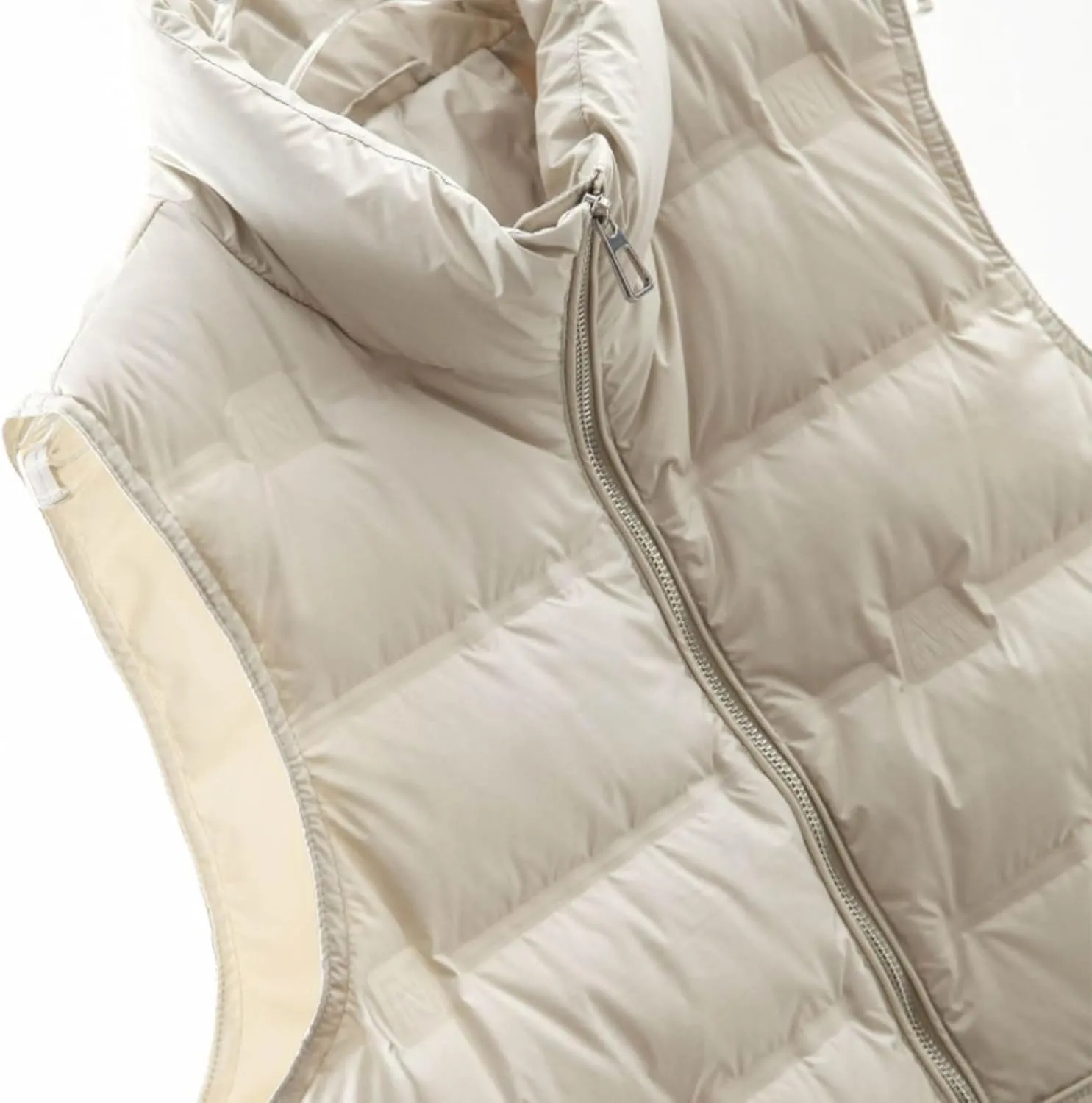 Puffer Vest Women Sleeveless Winter Cropped Outerwear Warm Quilted Padded Cotton Jacket Down Waistcoat Gilet