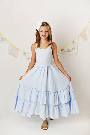 Serendipity Clothing Sky Muslin Maxi Twirl Dress