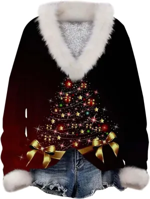 Womens Oversized Sweatshirt Loose V Neck Fleece Long Sleeve Pullovers Waffle Knit Winter Warm Tops Blouses Clothes